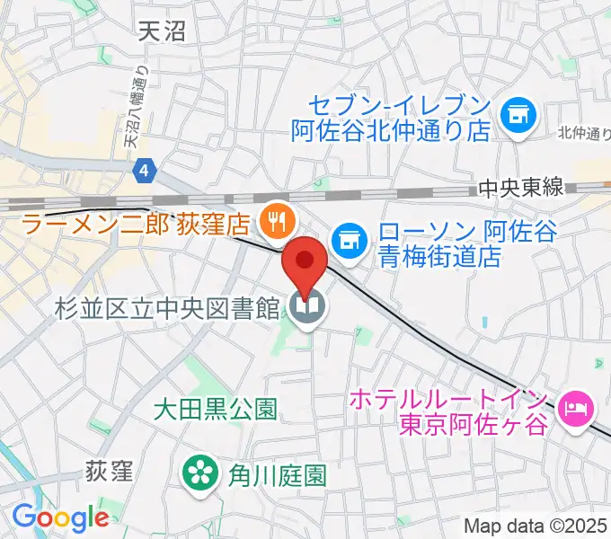 荻窪体育館の地図