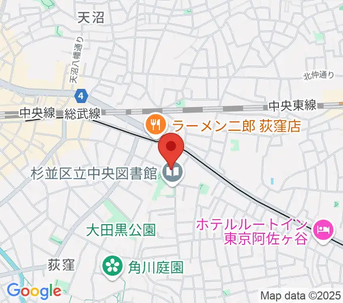 荻窪体育館の地図
