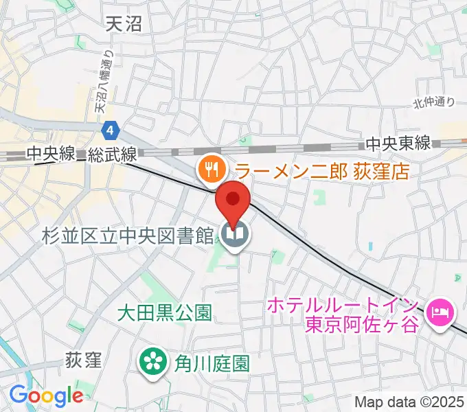 荻窪体育館の地図