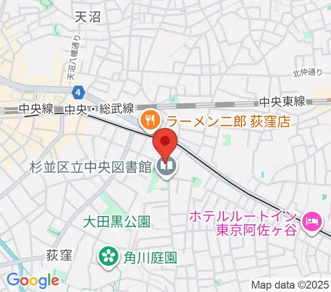 荻窪体育館の地図