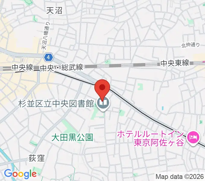 荻窪体育館の地図