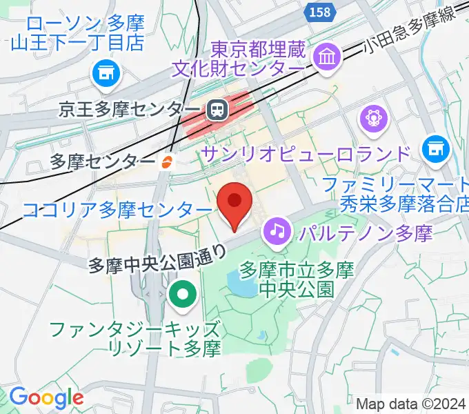 ココリア多摩センター ココリアホールの地図