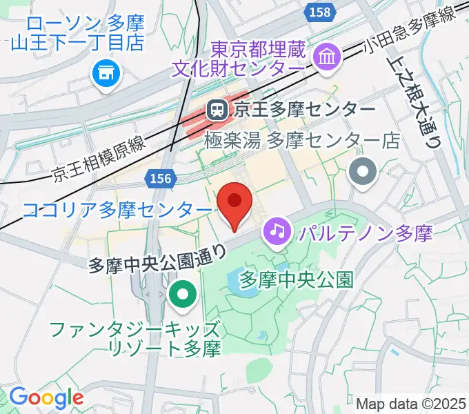ココリア多摩センター ココリアホールの地図