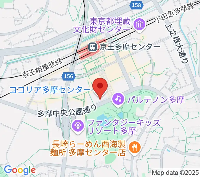 ココリア多摩センター ココリアホールの地図