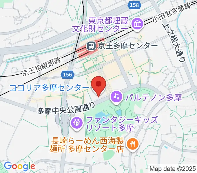 ココリア多摩センター ココリアホールの地図