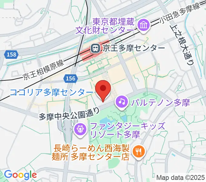 ココリア多摩センター ココリアホールの地図