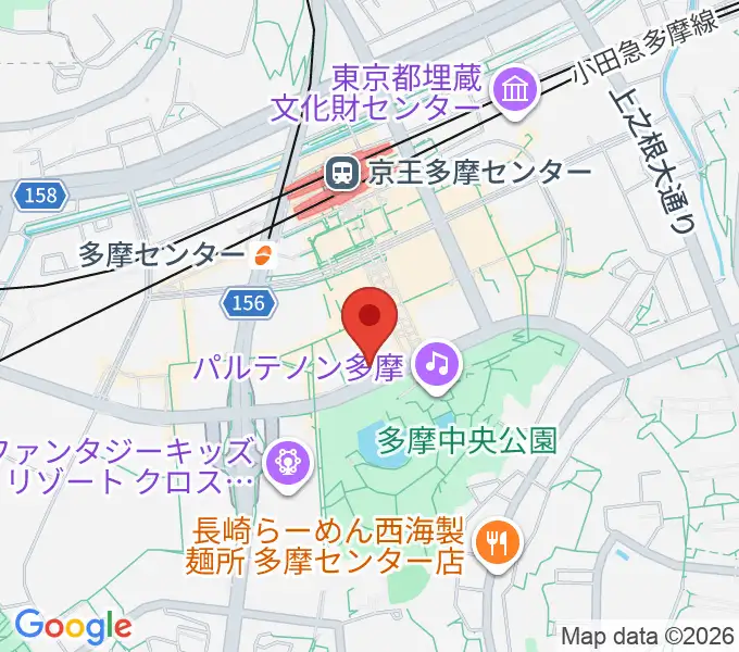 ココリア多摩センター ココリアホールの地図