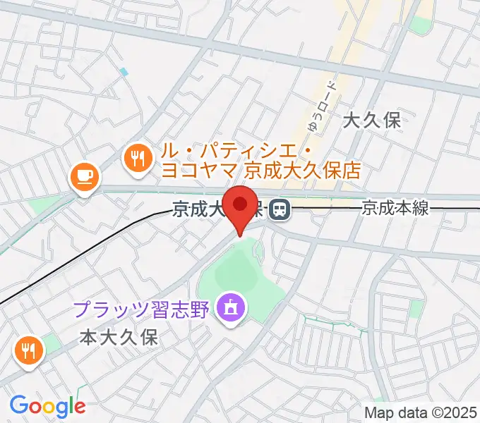 プラッツ習志野市民ホールの地図