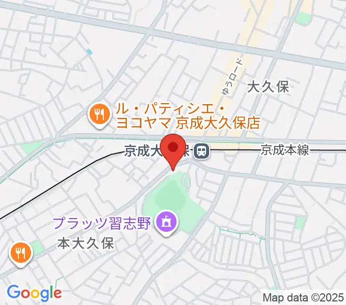 プラッツ習志野市民ホールの地図