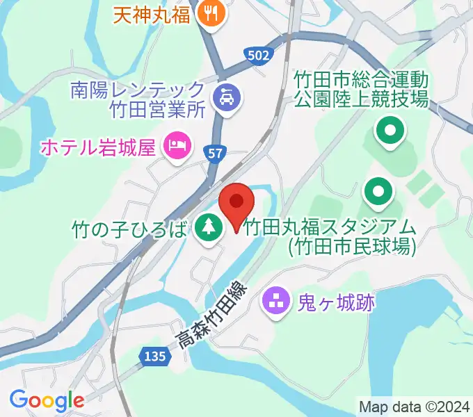 竹田市総合文化ホール グランツたけたの地図