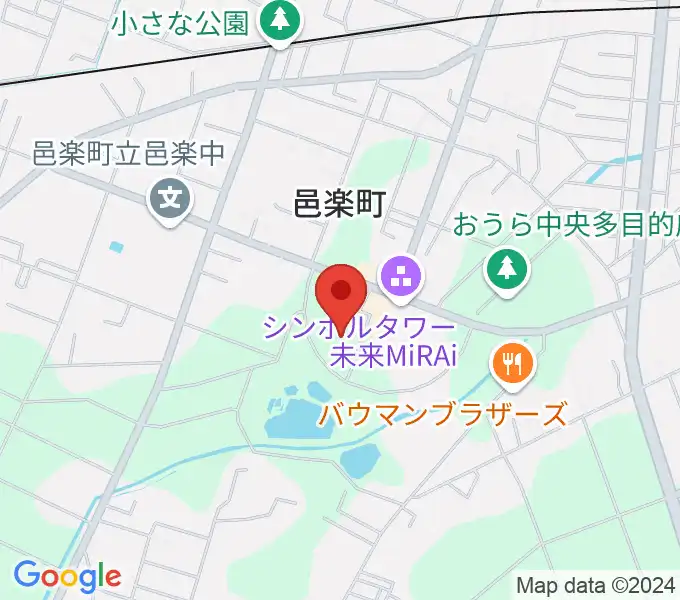 邑楽町中央公民館の地図