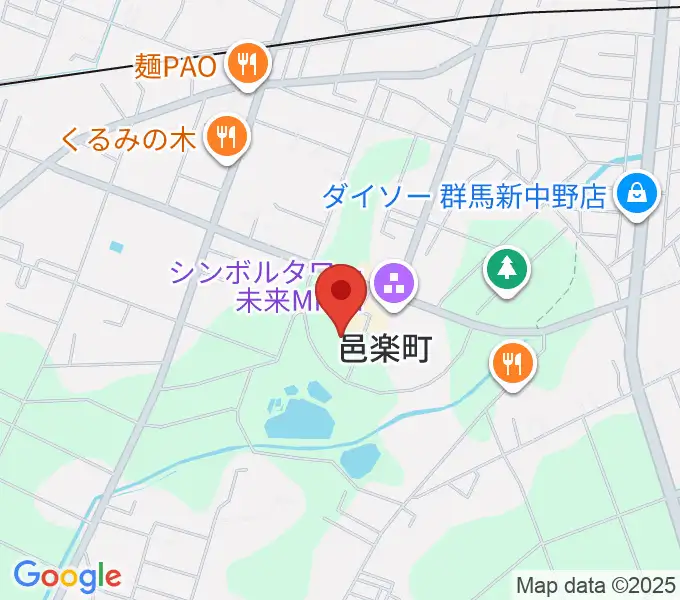 邑楽町中央公民館の地図