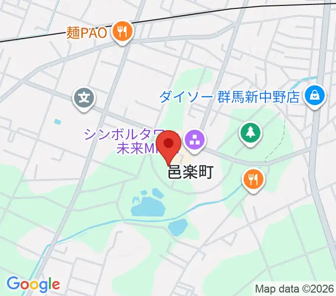 邑楽町中央公民館の地図