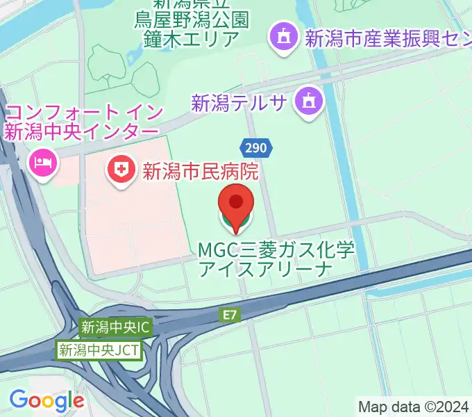 MGC三菱ガス化学アイスアリーナの地図