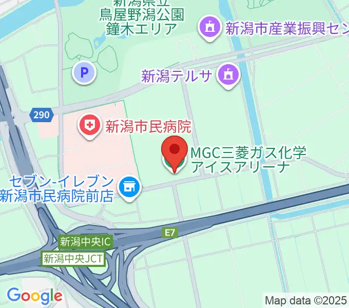 MGC三菱ガス化学アイスアリーナの地図