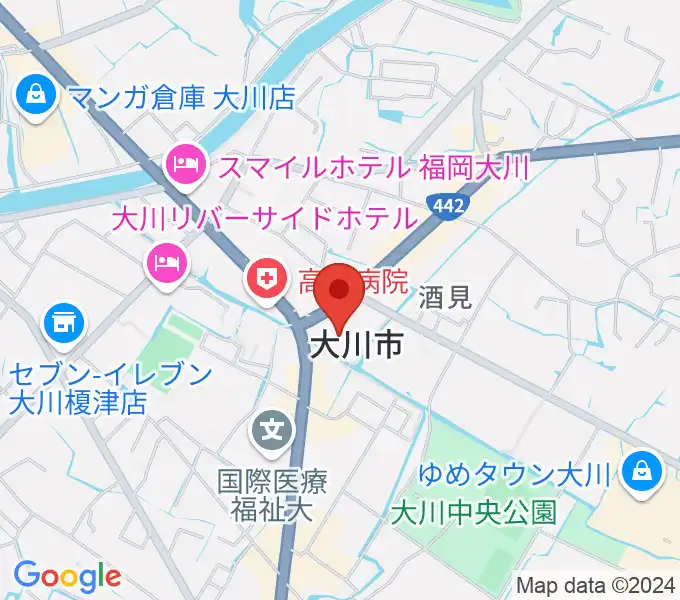 大川シネマホールの地図