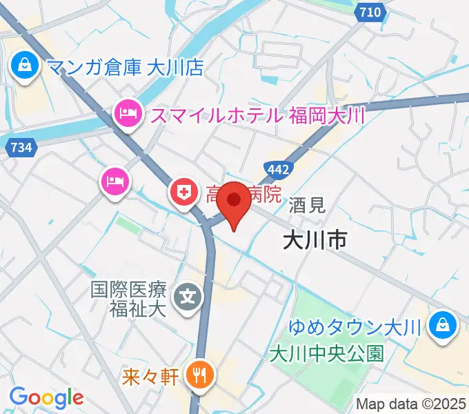 大川シネマホールの地図