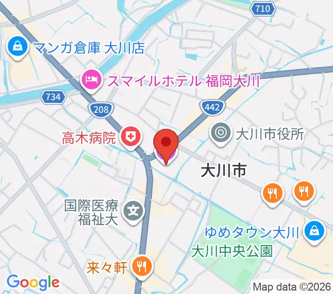 大川シネマホールの地図