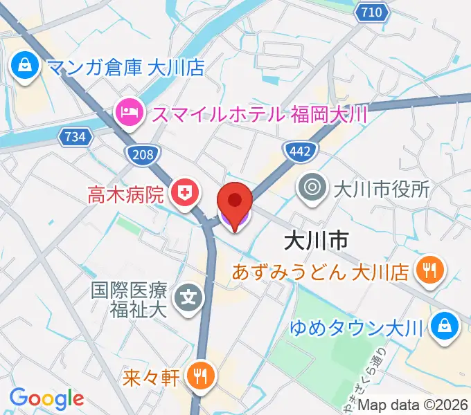 大川シネマホールの地図