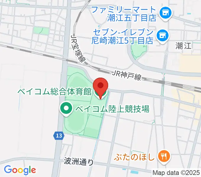 ベイコム総合体育館の地図