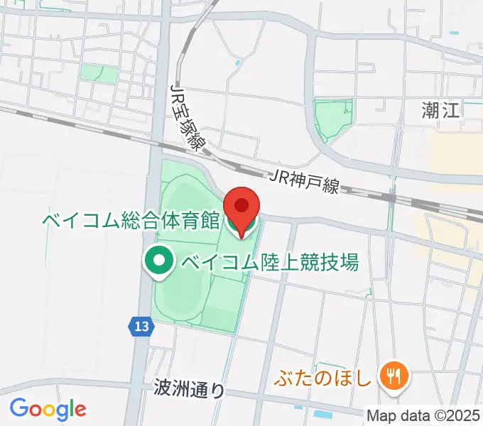 ベイコム総合体育館の地図