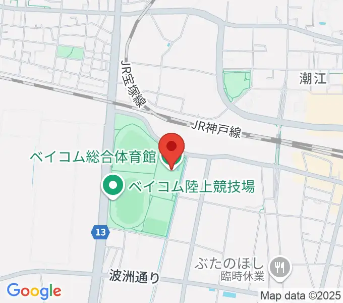ベイコム総合体育館の地図