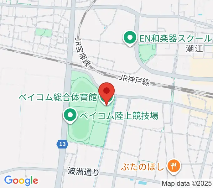 ベイコム総合体育館の地図