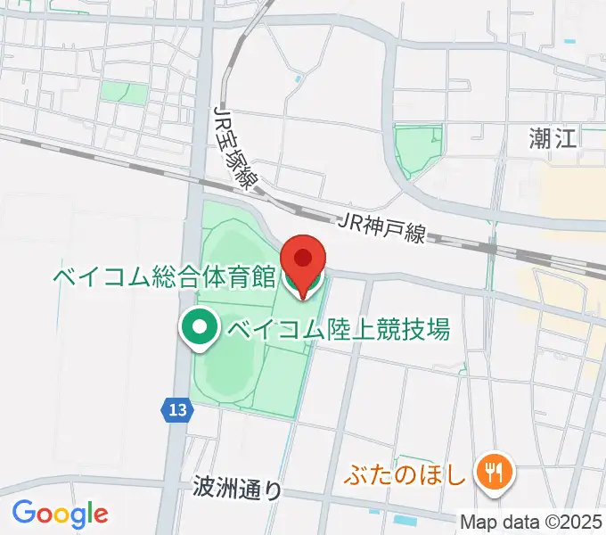 ベイコム総合体育館の地図