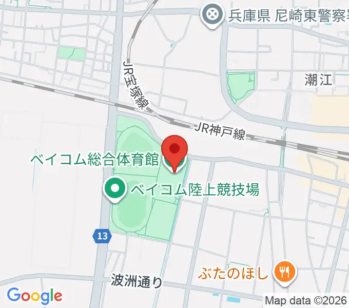 ベイコム総合体育館の地図