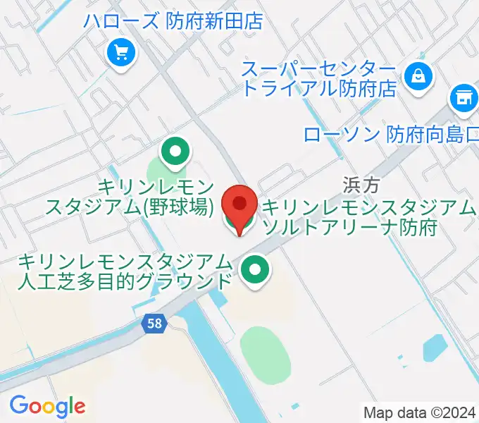 ソルトアリーナ防府の地図