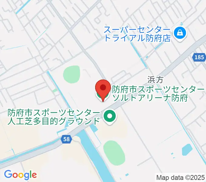 ソルトアリーナ防府の地図