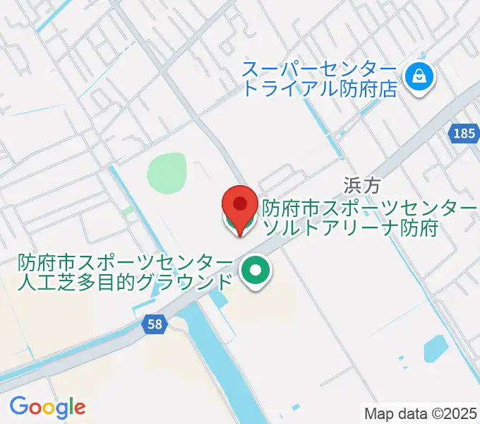 ソルトアリーナ防府の地図