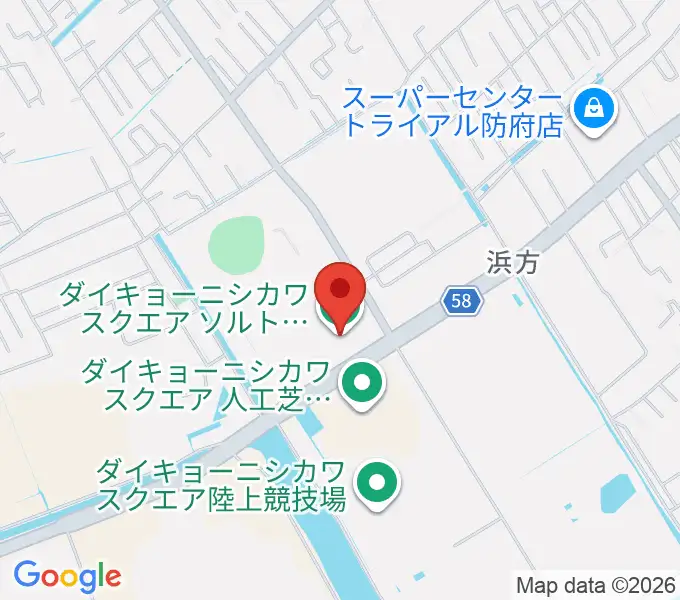 ソルトアリーナ防府の地図