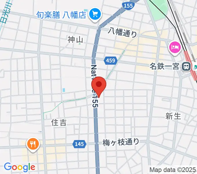いちのみや中央プラザ体育館の地図