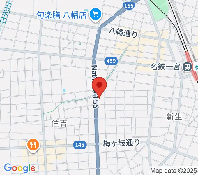 いちのみや中央プラザ体育館の地図