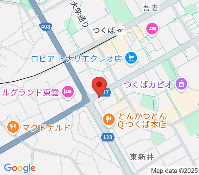 アーデン音楽館 つくばピアノ教室の地図
