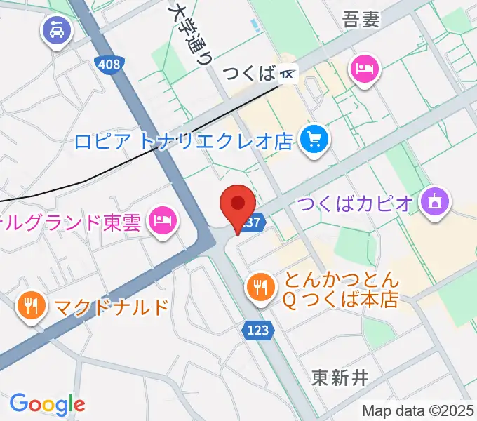 アーデン音楽館 つくばピアノ教室の地図