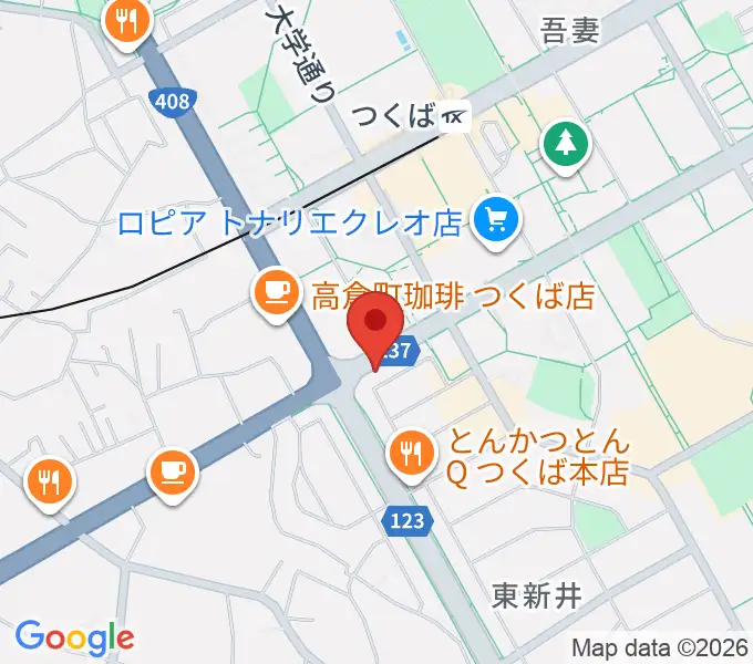 アーデン音楽館 つくばピアノ教室の地図