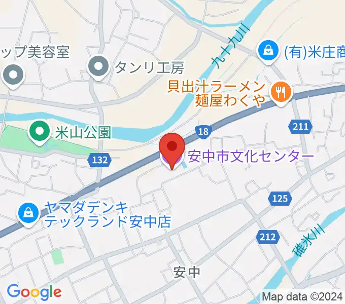 安中市文化センターの地図