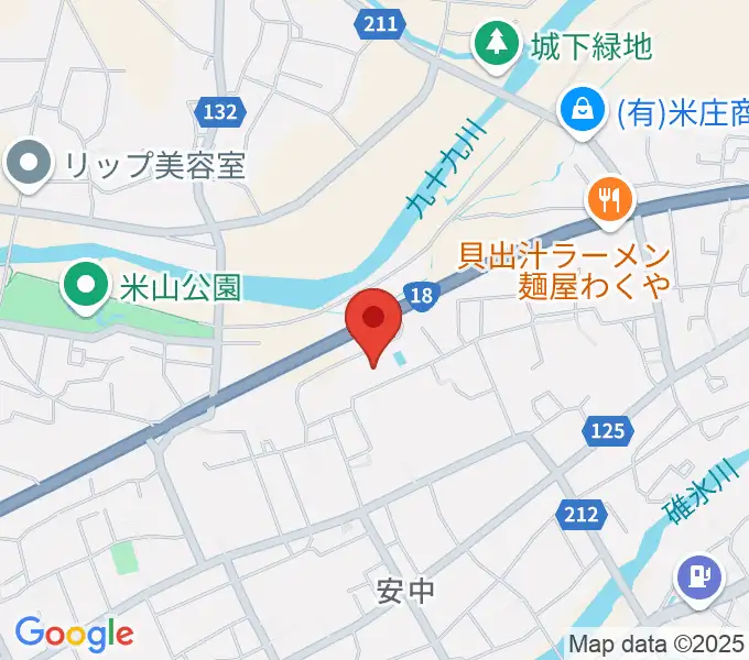 安中市文化センターの地図