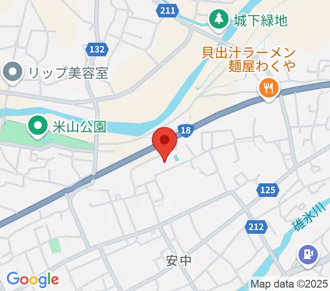 安中市文化センターの地図
