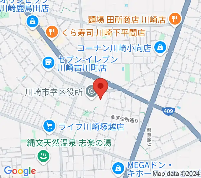 川崎市幸市民館の地図