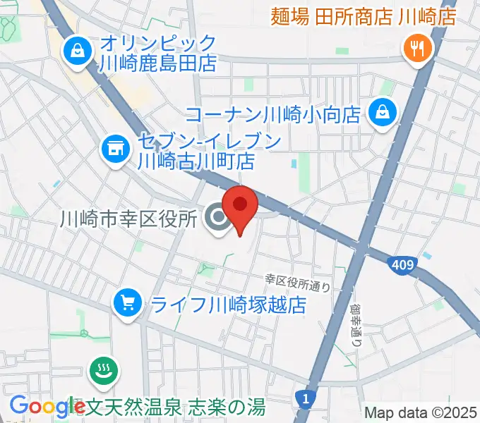 川崎市幸市民館の地図