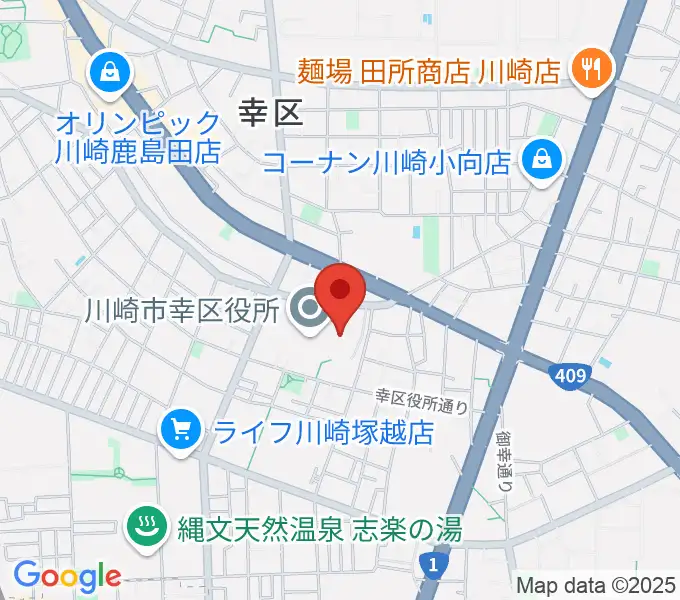 川崎市幸市民館の地図