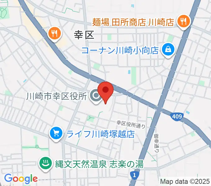 川崎市幸市民館の地図