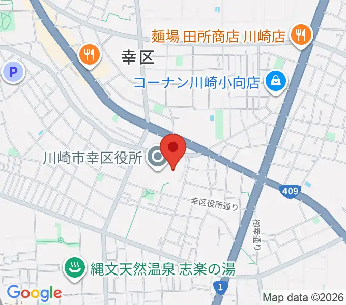 川崎市幸市民館の地図