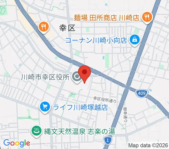 川崎市幸市民館の地図