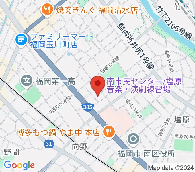 福岡市南市民センターの地図