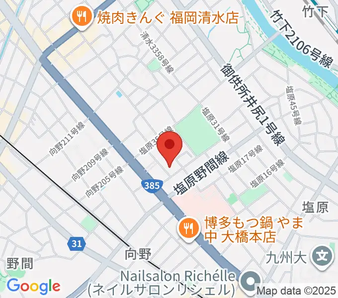 福岡市南市民センターの地図