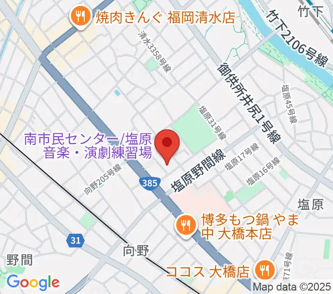 福岡市南市民センターの地図